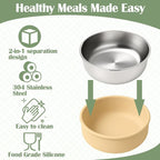Mity rain Stainless Steel & Silicone Bowls - Image 4
