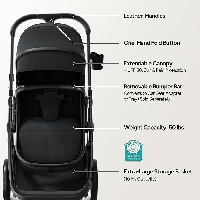 Mompush Wiz 2 in 1 Baby Stroller - Image 6