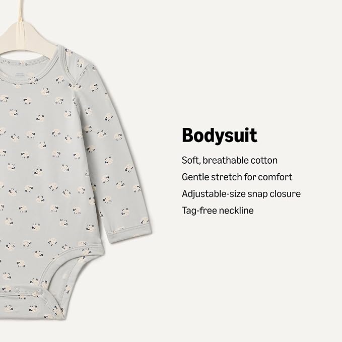 Amazon Essentials x Sofia Grainge Unisex Babies' Long Sleeve Crew Neck Bodysuit - Image 2