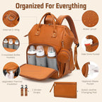 Premium Vegan Leather Diaper Bag Backpack - Image 3
