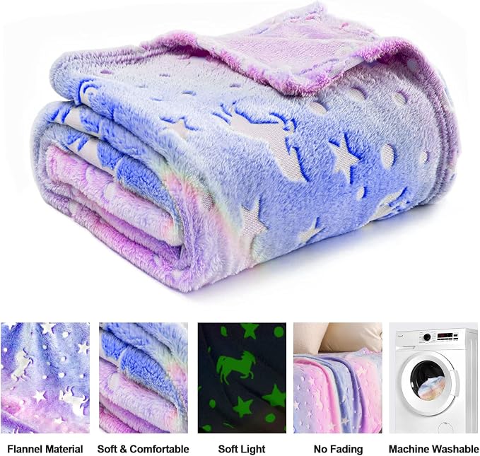TEHALK Personalized Unicorn Blanket - Image 4