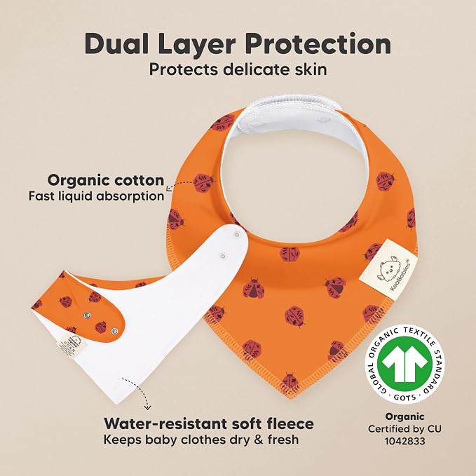 8-Pack Organic Baby Bandana Bibs - Image 2