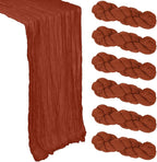 6 Pack Fall Table Runner Terracotta Cheesecloth 10Ft Gauze Burnt Orange Cheese by Heneger