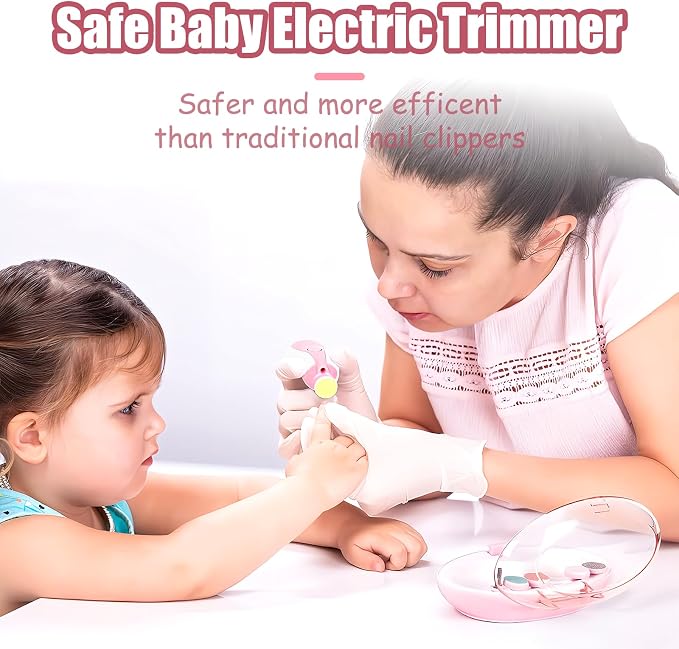 Baby Nail Trimmer Electric-12 in 1 Baby Nail Clippers Safe Baby Nail File Kit - Image 5