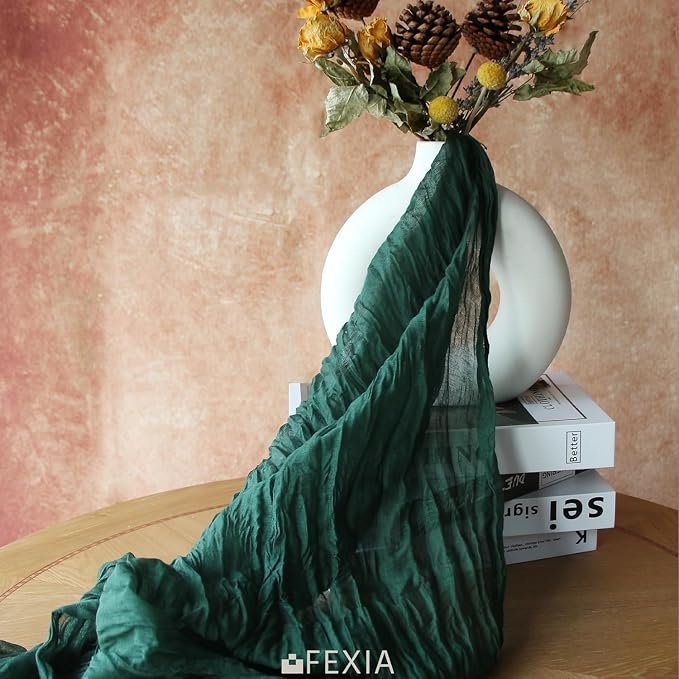 FEXIA 6 Pack Emerald Green Christmas Table Runner St Patrick's Day Decorations - Image 5