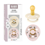BIBS Studio Soother 2-Pack, BPA Free Dummy Pacifier, Round Nipple. Natural by BIBS