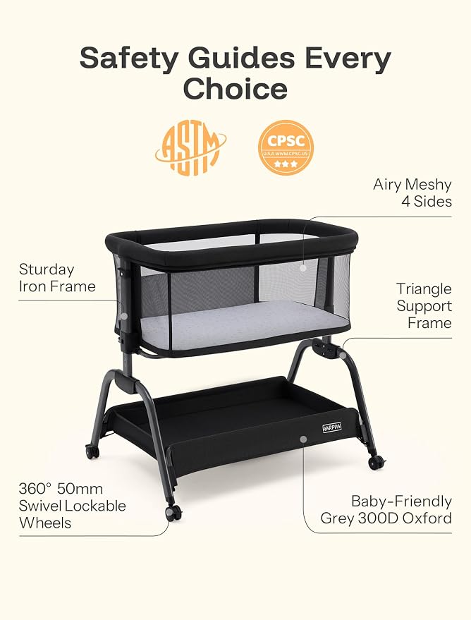 HARPPA Cuddly Bassinet, 2 in 1 Baby Bassinet - Image 6