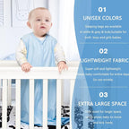 3 Pack Baby Sleep Sack 3-6 Months 100% Rayon Cotton Baby Sleeping Bag 2-Way - Image 2