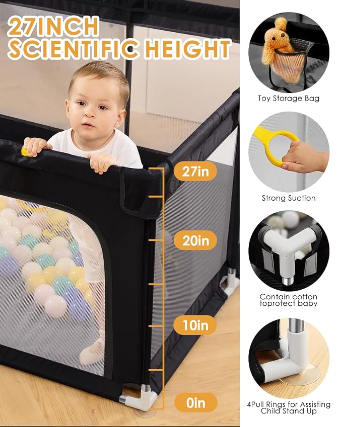 71" x 59" Extra Large Baby Playpen - Image 3