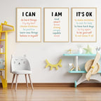Kids Affirmation Wall Art Positive Canvas Wall Decor Inspirational Quotes Wall - Image 3