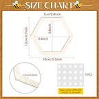 Gerrii 36 Pcs 4. 7 Inch Honeycomb Decorations Unfinished Wooden Hexagon Wall - Image 2