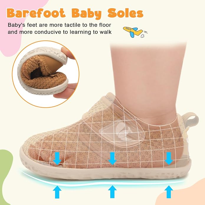 FEETCITY Baby Walking Shoes Barefoot Baby Shoes Infant Sneakers Newborn Crib - Image 5