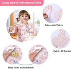 SPINFOX 2 Pack Baby Smock for Eating, Mess Proof Baby Bib, Waterproof Toddler - Image 2