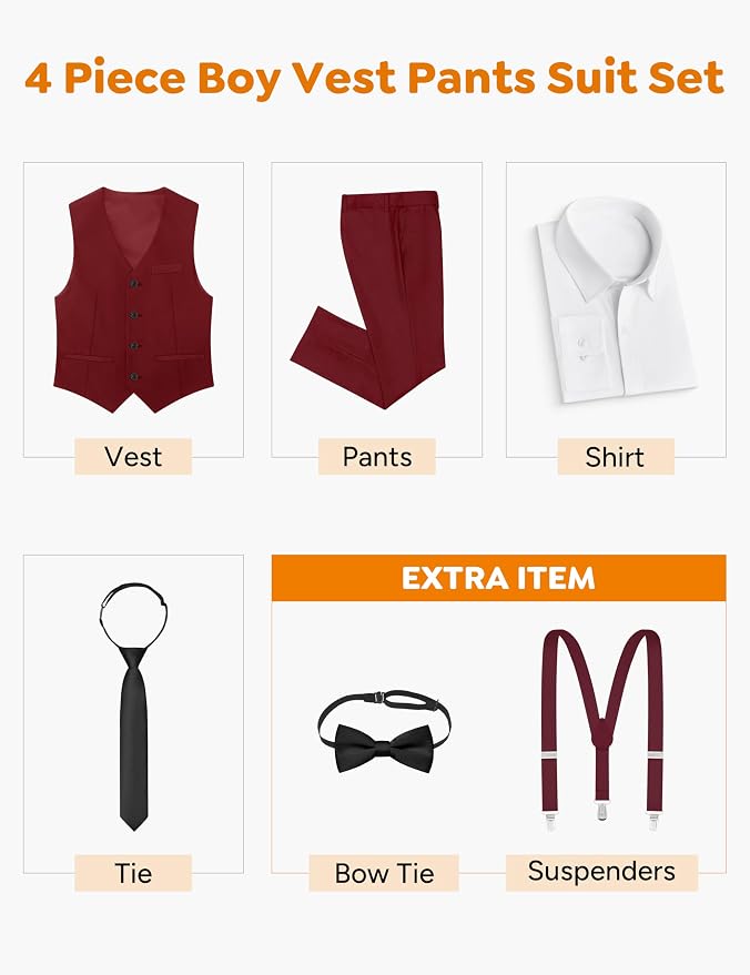 ELPA ELPA Boys' Formal Suit Set, - Image 2