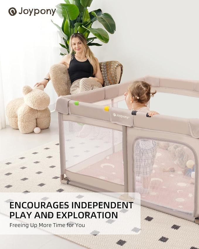Baby Playpen with Mat, 50x50 in Small Play Pen - Image 6