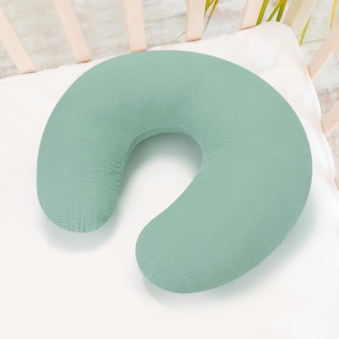Accmor 2 Pack Muslin Nursing Pillow Covers, 100% Cotton Soft Nursing Covers - Image 6