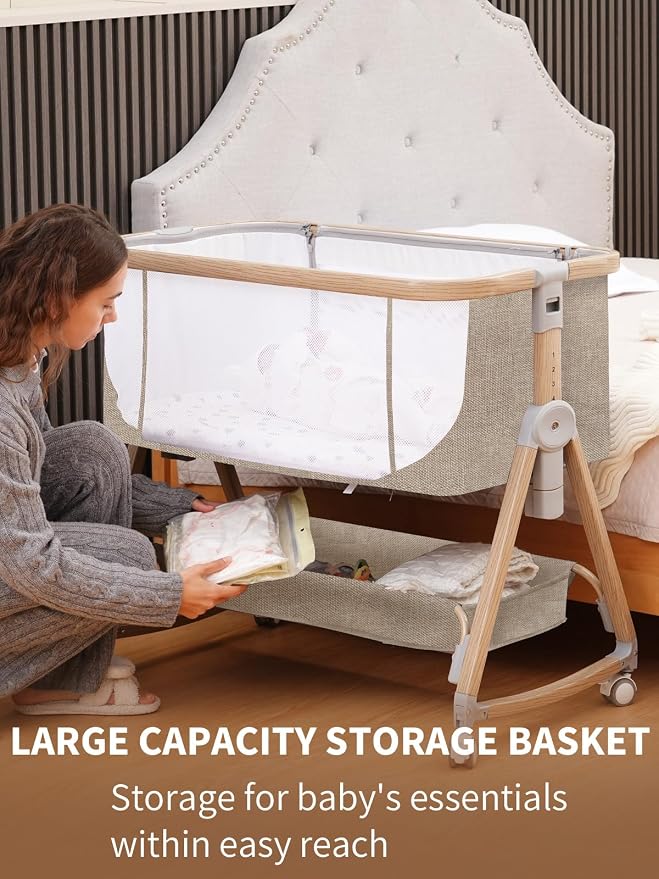 Baby Bassinet, Bassinet Bedside Sleeper - Image 6