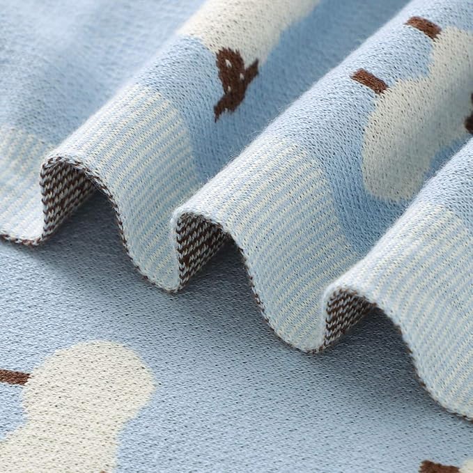 Knit Baby Swaddle Blanket for Boys - Image 5