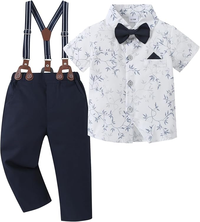 nilikastta Toddler Boy Outfit Boy Suit Boy Dress Shirt by Nilikastta