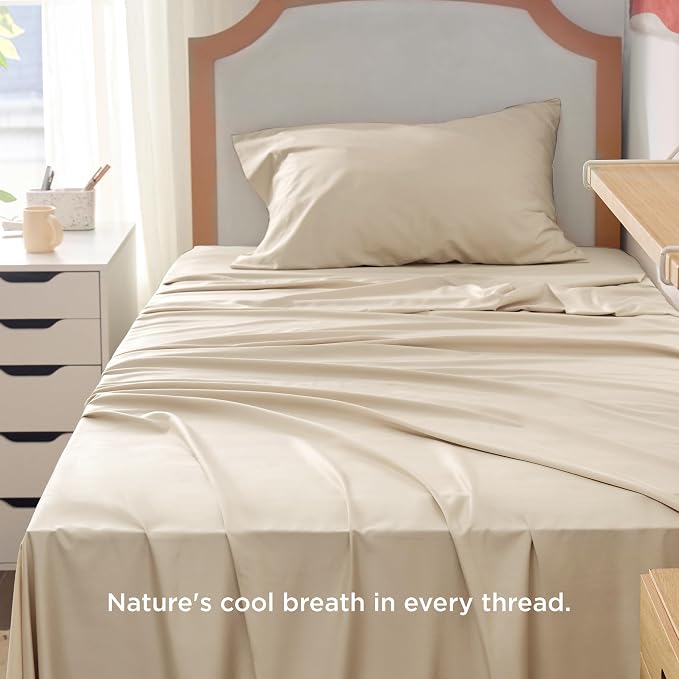 Bedsure Cooling Sheets Twin XL, Rayon Derived from Bamboo, Breathable & Soft - Image 3
