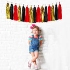 Black-Red Gold Party-Decorations Tassel Garland - Image 4