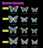 48 Pcs Rainbow Silver Butterfly Decorations, 4 Styles 3 Sizes, Butterflies Wall - Image 3