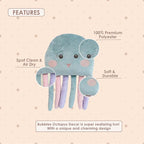 MON AMI Bubbles Octopus Accent Décor Pillow – 20x13”, Plush Stuffed Animal - Image 4