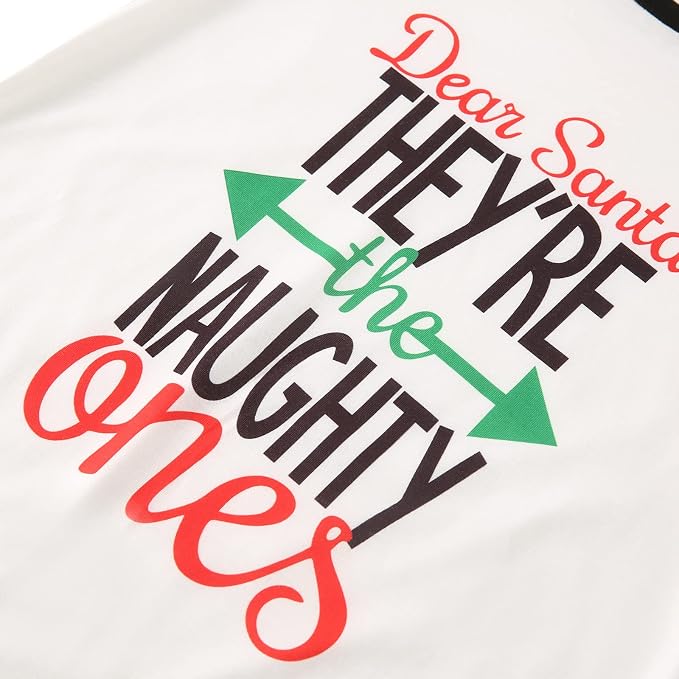Awoscut Christmas Family Matching Pajamas Christmas Pjs Holiday Nightwear - Image 5