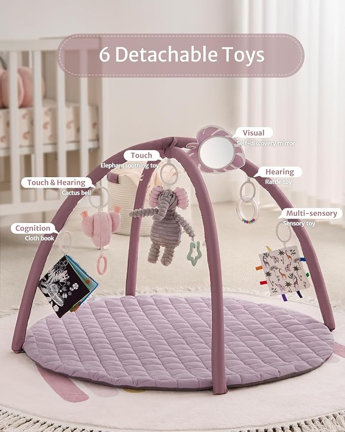Blissful Diary Baby Play Gym Mat, Tummy Time Activity Mat - Image 3