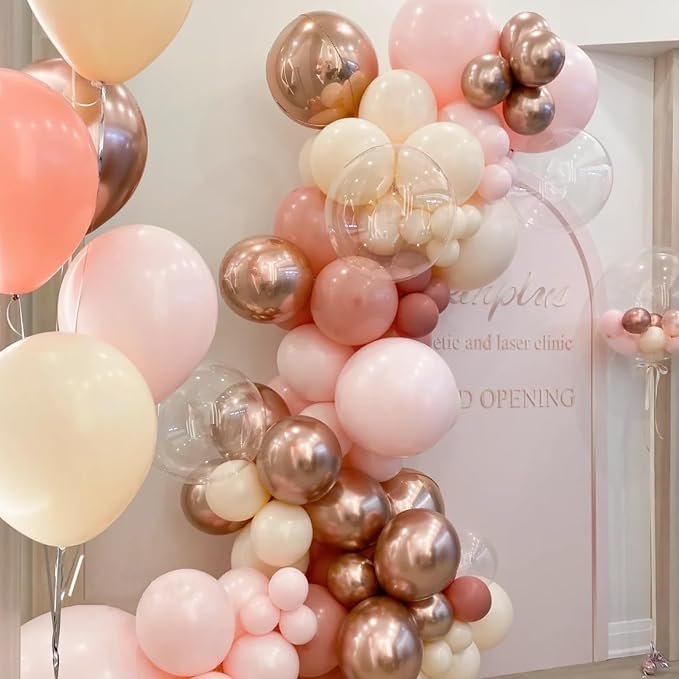 90pack Rose Gold Balloons Different Size 18/12/10/5 Inch Rose Gold Balloon - Image 3