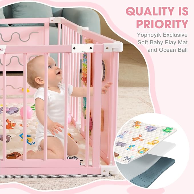 Foldable Wooden Baby Playpen - Image 4