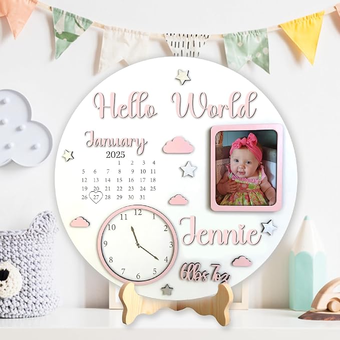 Personalized Newborn Photo Sign by HANZSPROUT