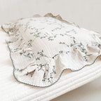 BuLuTu 100% Cotton Muslin Floral Pillowcase Standard Size Soft Breathable Gauze - Image 5