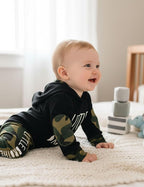 Fommy Newborn Baby Boy Clothes Plaid Letter Print Long Sleeve Hoodies + Long - Image 4