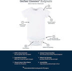Gerber baby-girls 5-pack Solid Onesies Bodysuits - Image 4