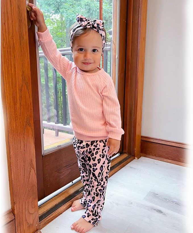 HINTINA Infant Baby Girl Knit Pullover Long Sleeve Sweater Outfits Fall Winter - Image 3