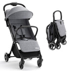 INFANS Ultra-Compact Fold Airplane Ready Travel Stroller, One-Hand Gravity Fold by INFANS