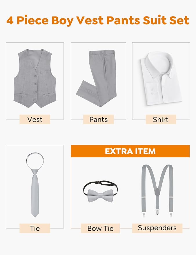 ELPA ELPA Boys' Formal Suit Set, - Image 2