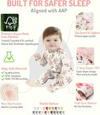HAPIU Rayon from Bamboo Baby Footed Pajamas, 2 Way Zipper YKK, Footie - Image 2