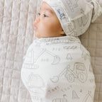 Copper Pearl Large Premium Knit Baby Swaddle Receiving Blanket Gage - Image 3