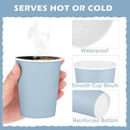 URATOT 60 Pieces 9 Ounce Disposable Paper Cups Gradient Blue Party Cups - Image 3