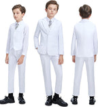 Boys' 3 Piece Suit Set with Suit Jacket, Formal Tuxedos Slim Fit Ring Bearer - Image 4
