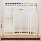 29.5-54.2" Baby Gate for Stairs, Baby Safety Essentials, Auto Close Gate for - Image 3