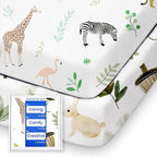 Pack N Play Sheets Fitted, TotBasic Ultra Soft Mini Crib Sheets Safari by TotBasic%7CRedesigntheBasic