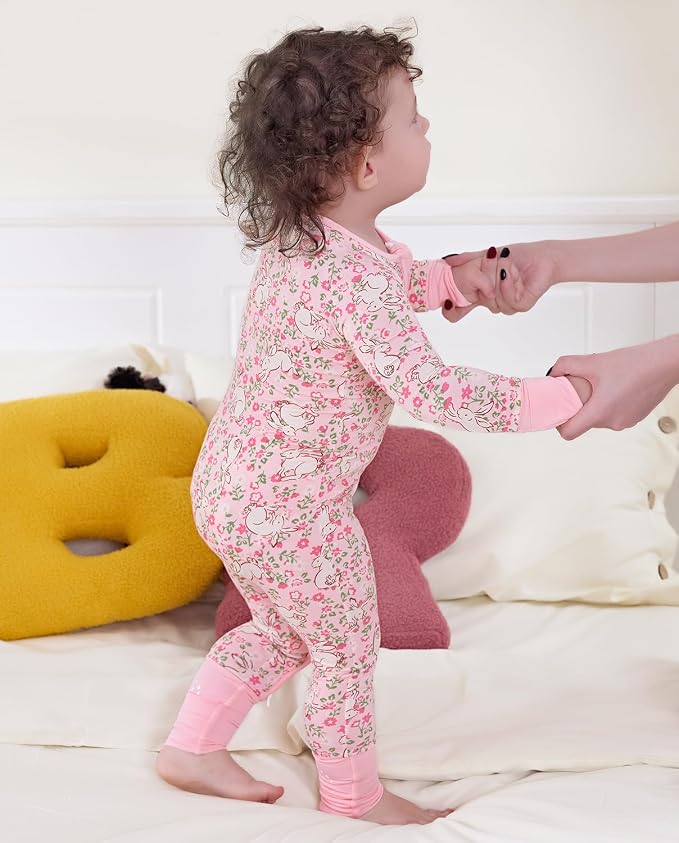 Bamboo Viscose Convertible Baby Footies Pajamas, footies - Image 6