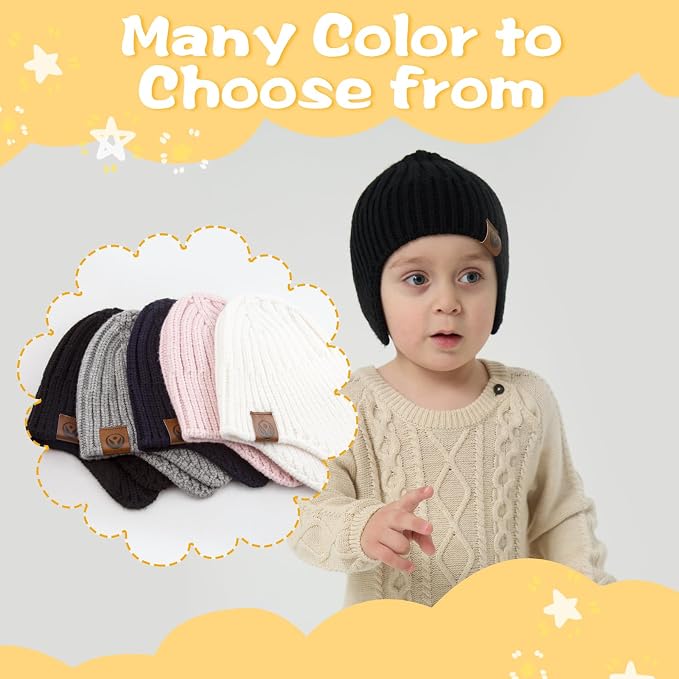 Baby Winter Hat Kids Knit Beanie - Image 6