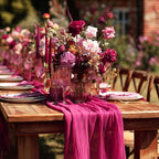 FEXIA 3 Pack Rose Red Table Runner 35x120 Inches - Image 8