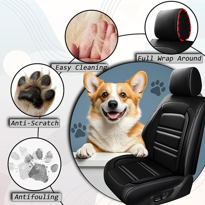 Seat Covers for JP Liberty 2002-2012 | 5-Seats Leather Seat Covers - Image 9