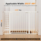 29.5-46" Baby Gate for Stairs, Baby Safety Essentials, Auto Close Gate for - Image 3
