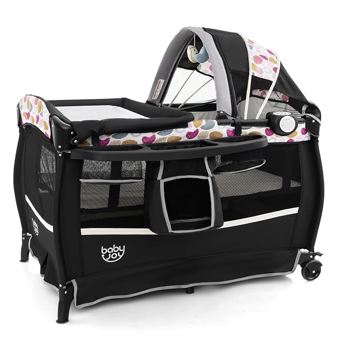 BABY JOY 4 in 1 Pack and Play, Portable Baby Playard by BABYJOY